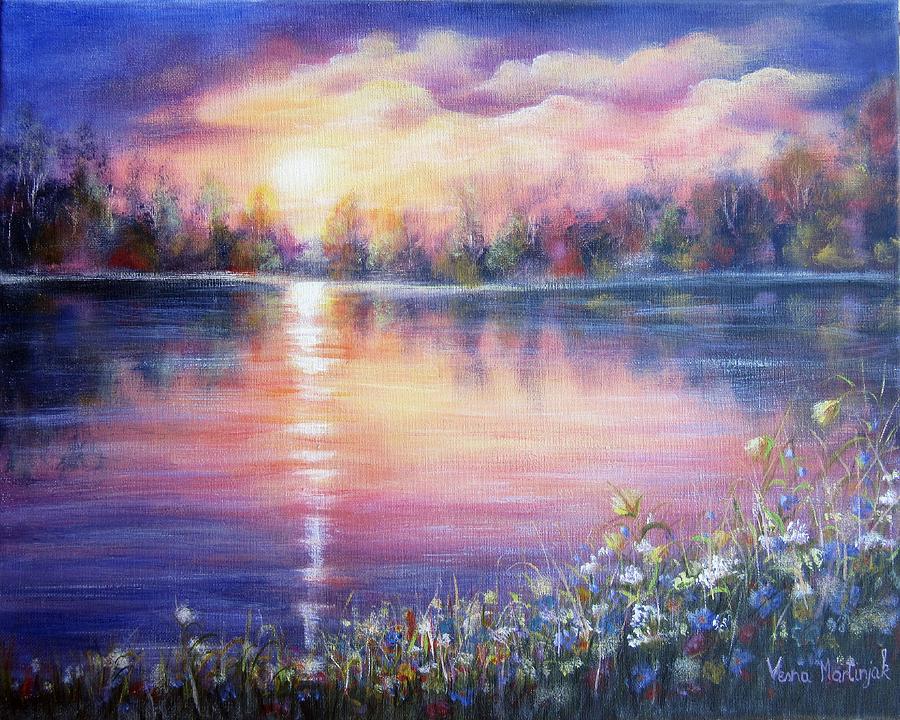 Magic clouds Painting by Vesna Martinjak