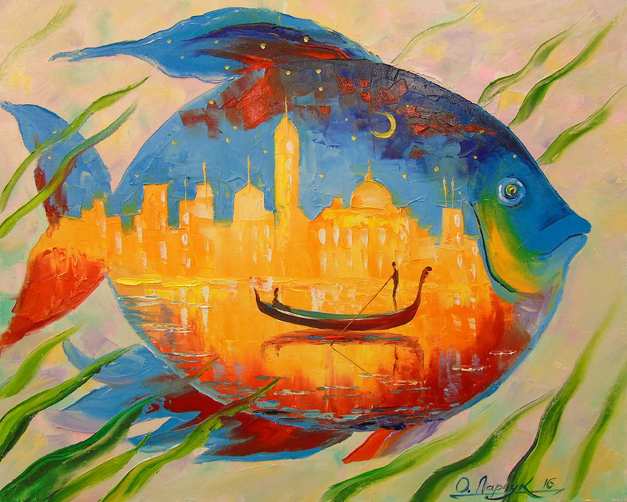 Magic fish Painting by Olha Darchuk - Pixels