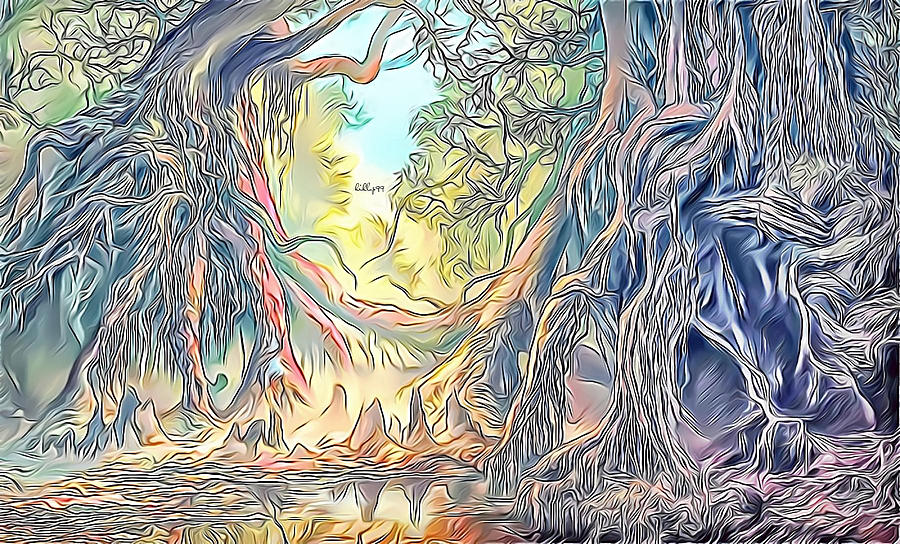 Magic forest Drawing by Nenad Vasic. 