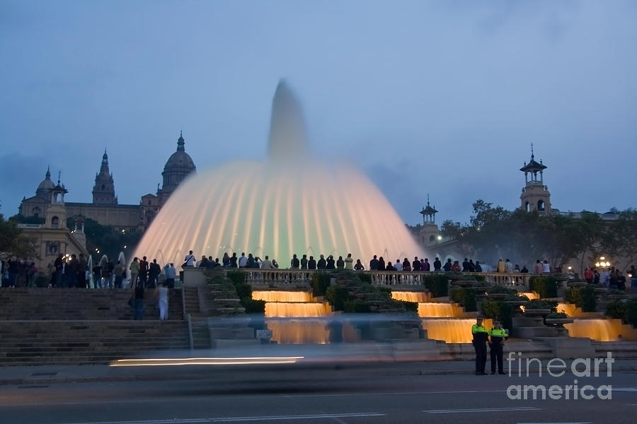 Magic Fountain In Barcelona Photograph by Sven Brogren