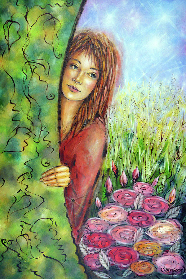 Flower Painting - Magic Garden 021108 by Selena Boron