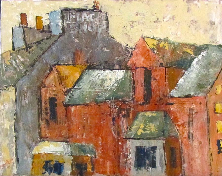 Magic in the Rooftops Painting by Barbara OToole