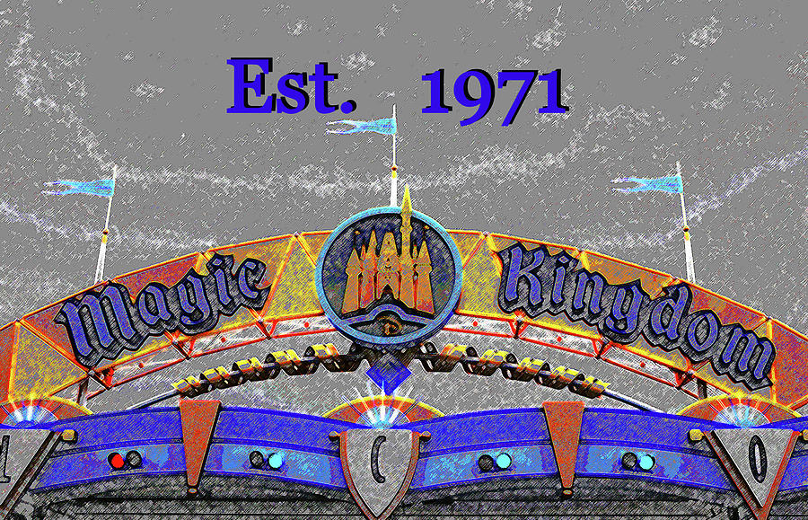 Magic Kingdom main entrance Est 1971 Painting by David Lee Thompson