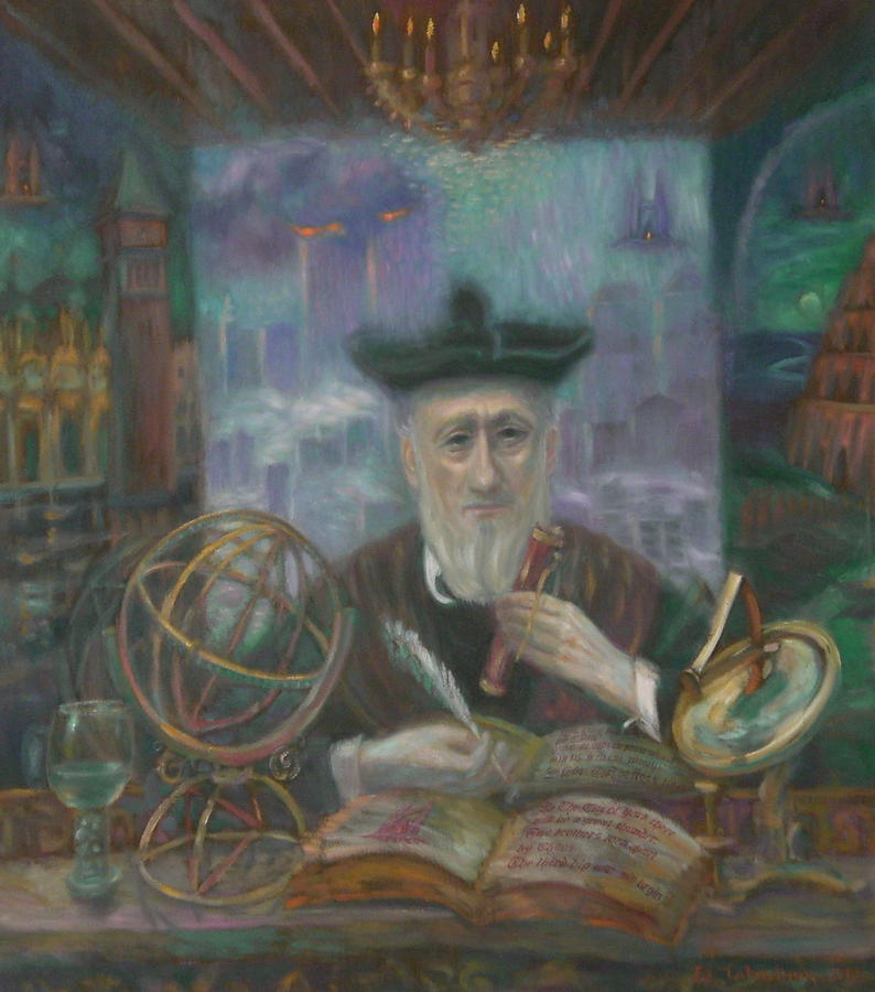 9-11 Painting - Magic Mirror Of Nostradamus.Nine-Eleven.Artists Self-portrait. by Edward Tabachnik 9-11 Painting - Magic Mirror Of Nostradamus.Nine-Eleven.Artists Self-portrait. by Edward Tabachnik