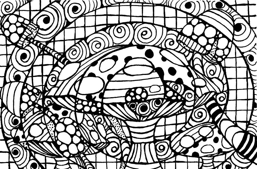 psychedelic mushroom art black and white