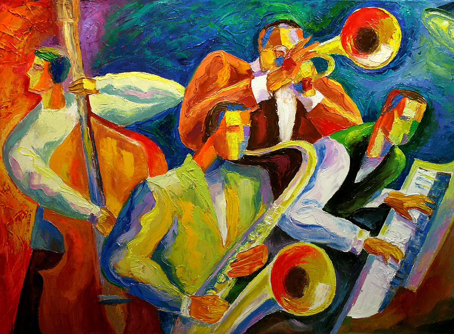 Jazz Painting - Magic Music by Leon Zernitsky