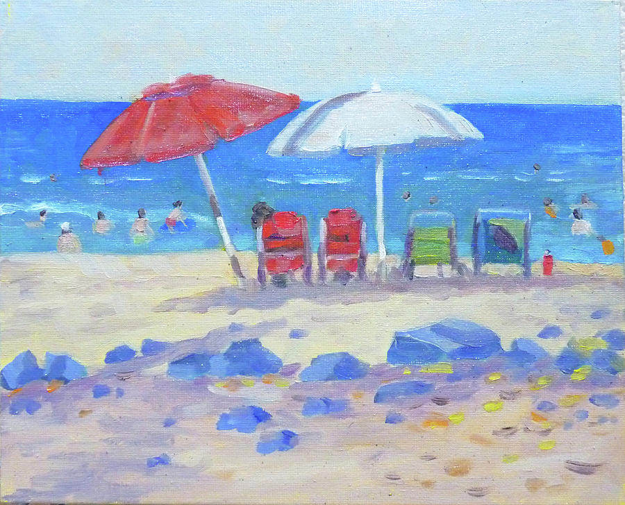 Magic Sands Umbrellas Painting by Stan Chraminski