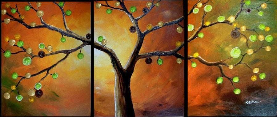 Abstract Painting - Magic tree  by Elizabeth Kawala