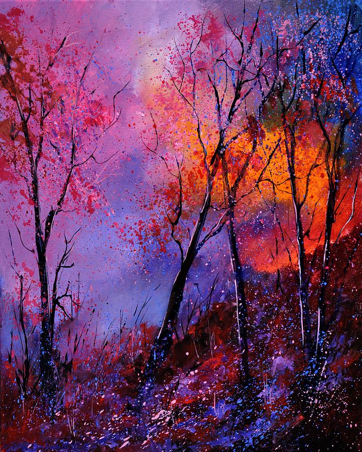 Magic trees Painting by Pol Ledent