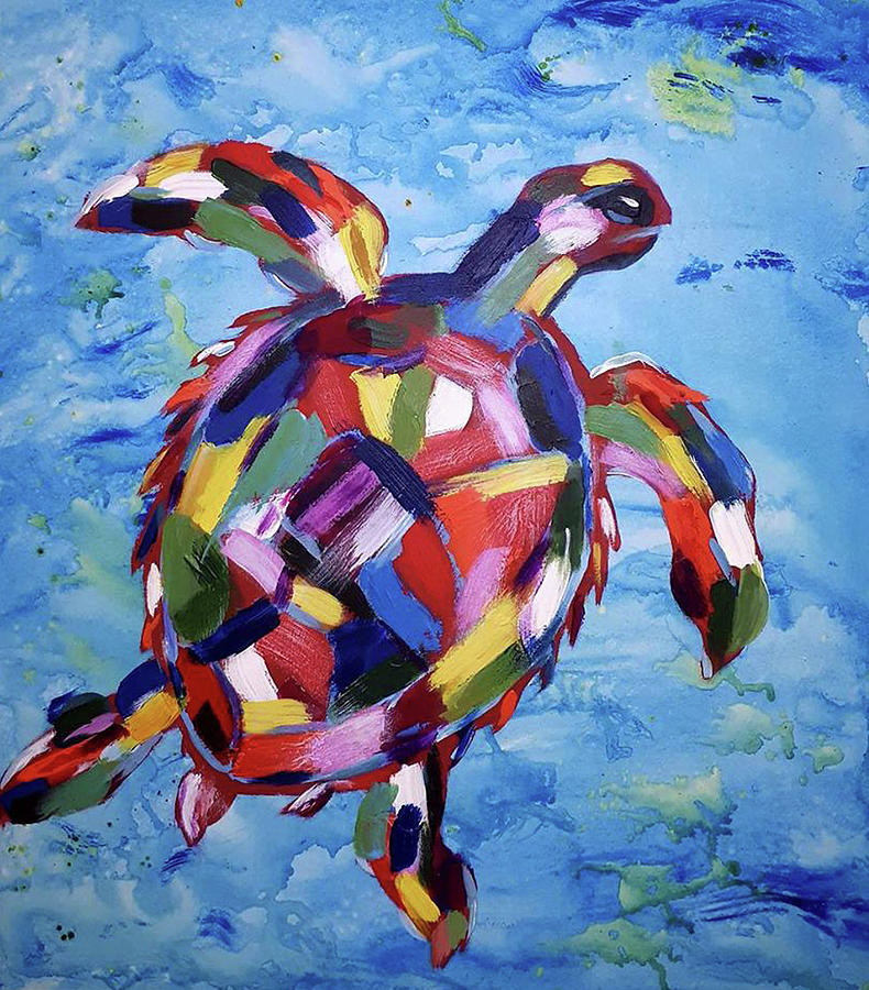 Magic turtle Painting by Kristina Oganezova - Fine Art America