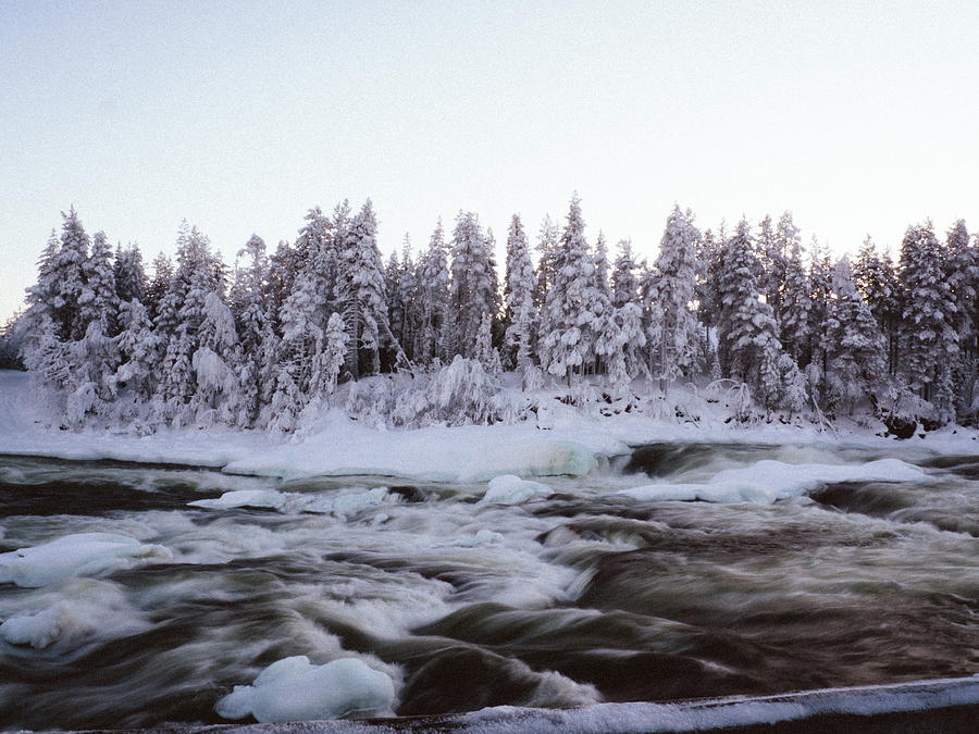 Magic Winter Waterfall Storforsen Photograph
