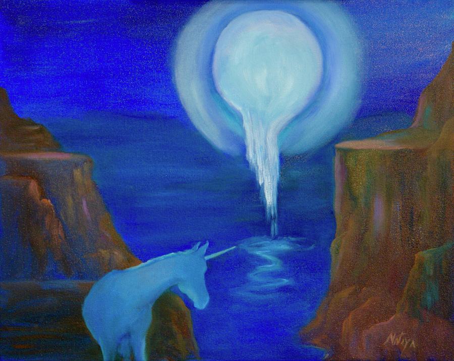 Magical Azul Painting by Nataya Crow