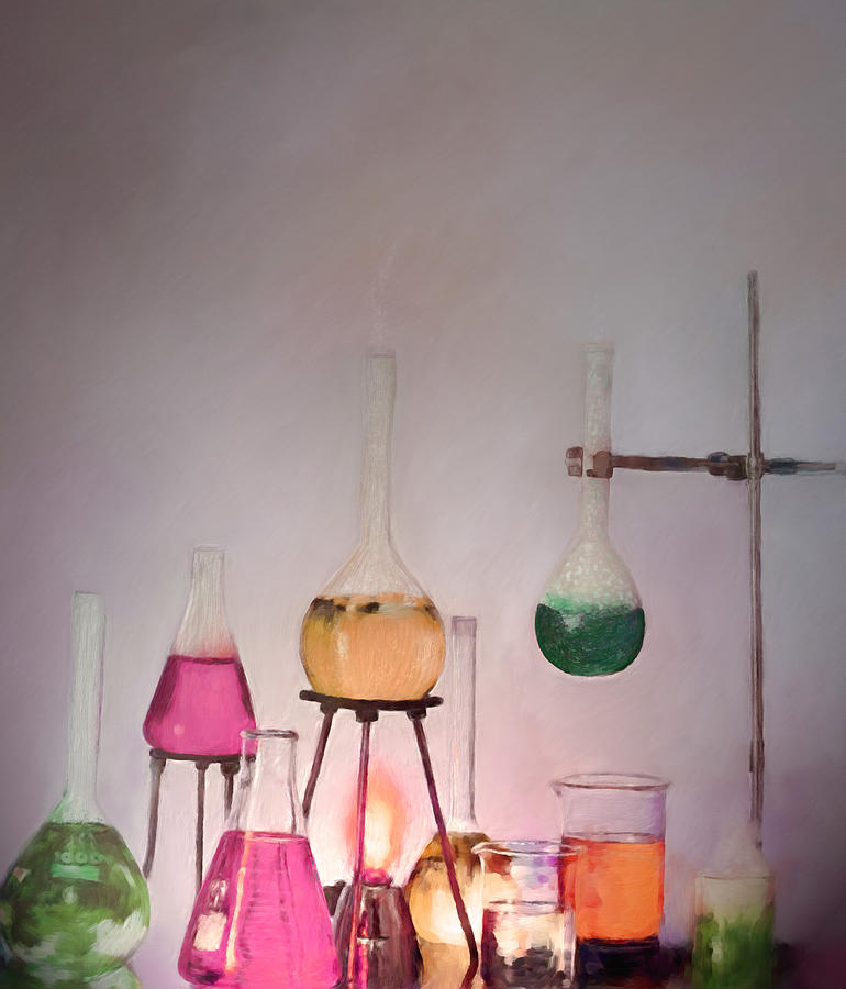 Magical Beakers Painting by Portraits By NC