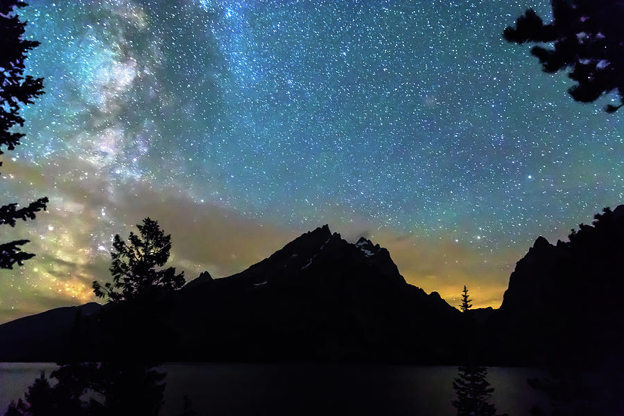 Magical Colorful Grand Teton Night Photograph by James BO Insogna