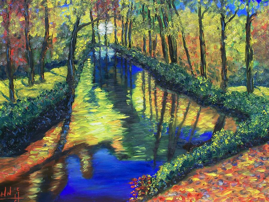 Magical Creek Painting by Charles Vaughn