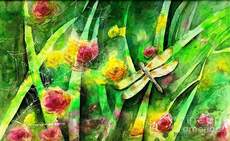 Dragonfly Painting - Magical Dragonfly Morning by Diane Splinter