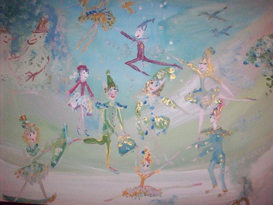 Elf Painting - Magical elf dance by Judith Desrosiers