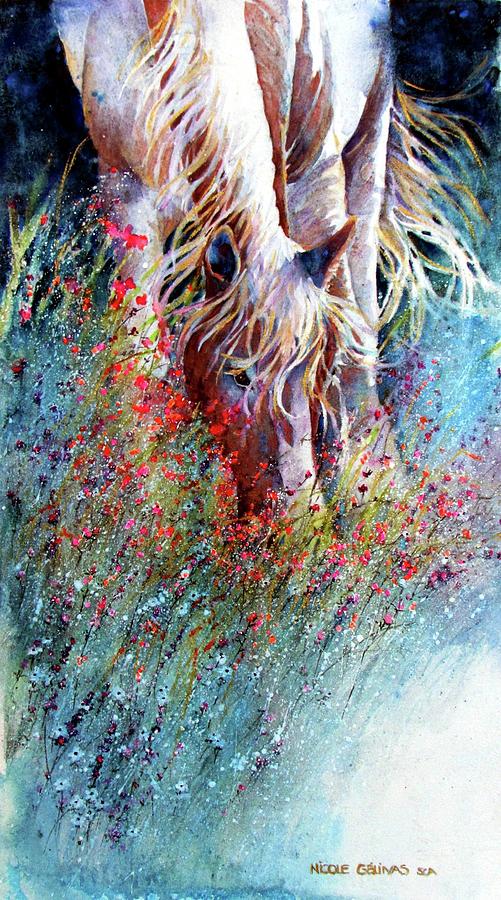 Magical horse Painting by Nicole Gelinas