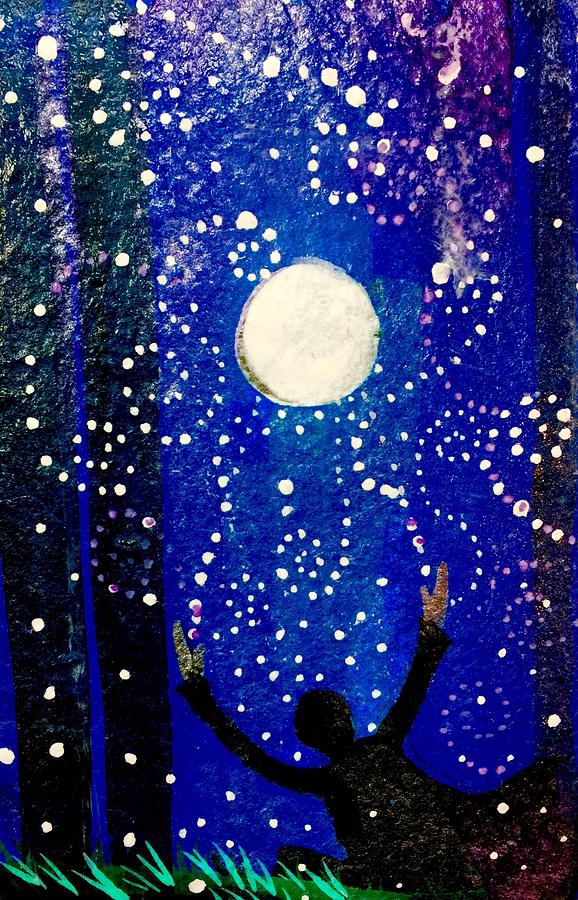 Magical moon Painting by Gina Signore