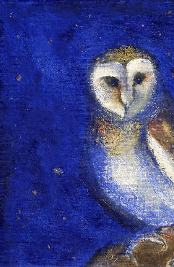 Owl Painting - Magical Night One by Nancy Moniz
