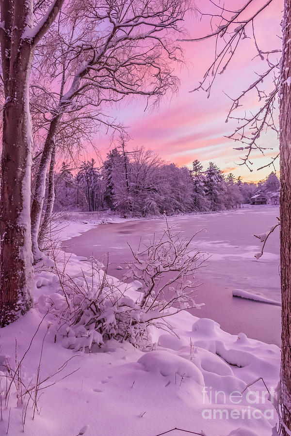 Magical sunset after snow storm 1 Photograph by Claudia M Photography