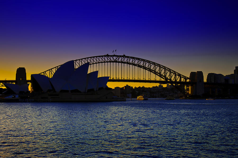 Sunset Photograph - Magical Sunset On Sydney Harbour by Miroslava Jurcik