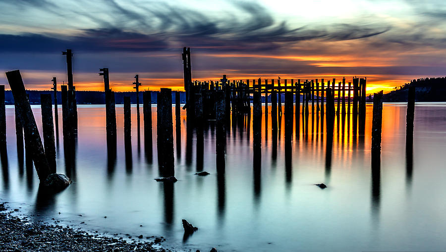 Magical Sunset Titlow Beach Tacoma WA Photograph by Rob Green