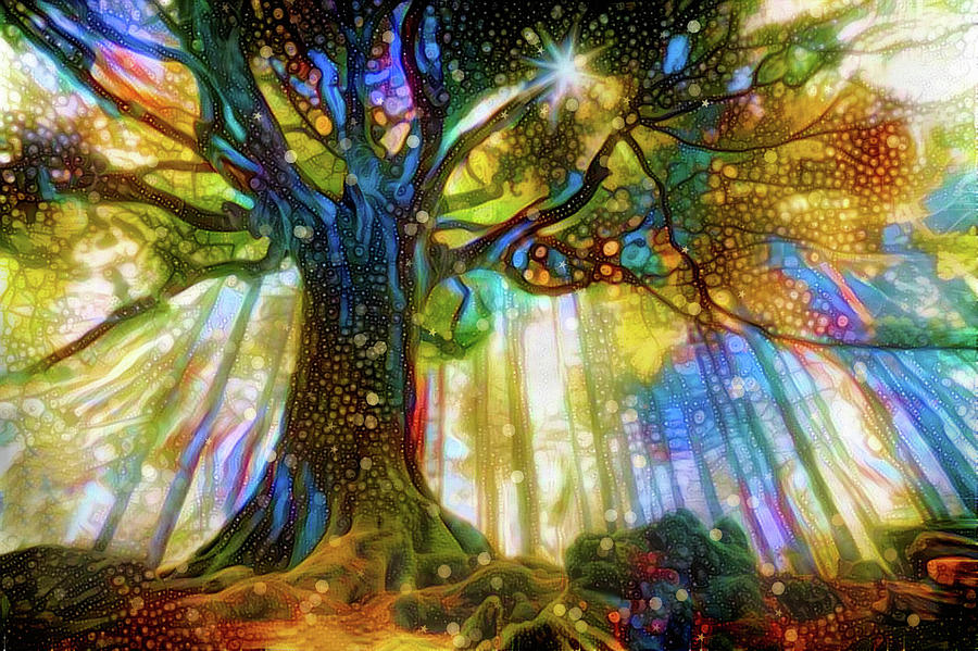 Magical tree Mixed Media by Lilia D