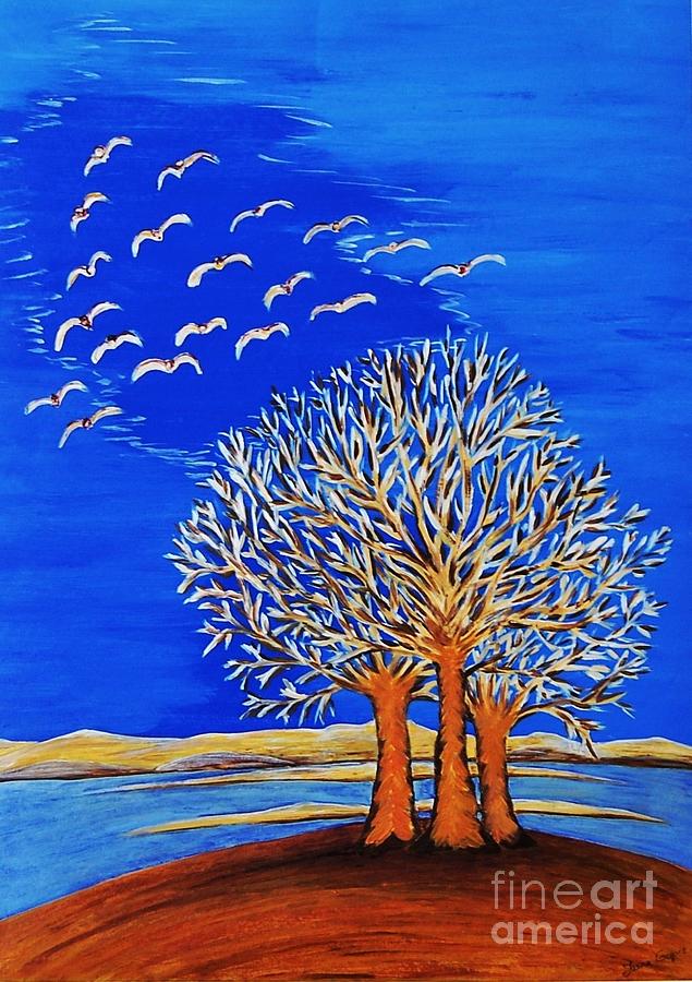 Magical Trees  Painting by Jasna Gopic