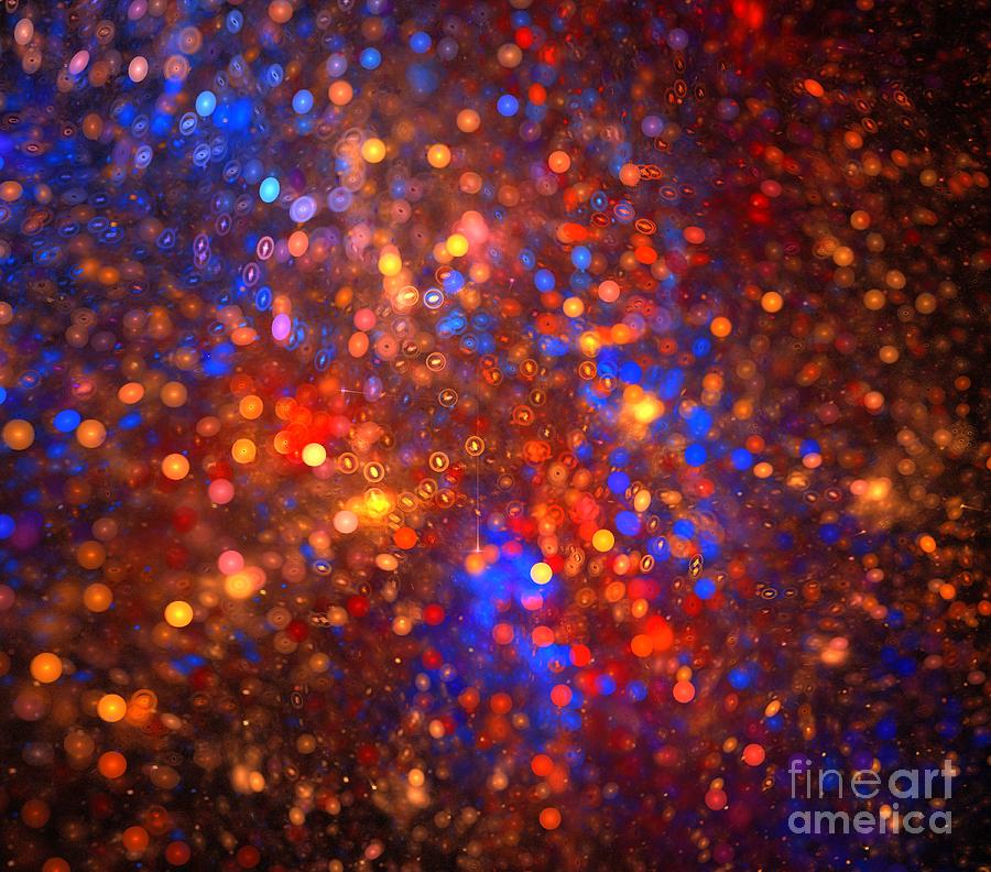 Abstract Digital Art - Magma Stars by Kim Sy Ok