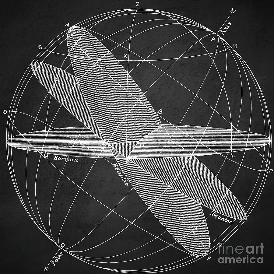 Magnetic Fields Chalkboard Digital Art by Edward Fielding