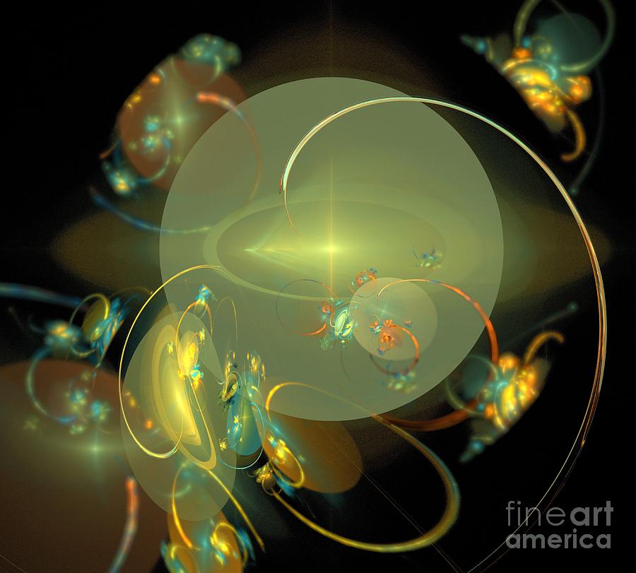 Abstract Digital Art - Magnetic Orbit by Kim Sy Ok
