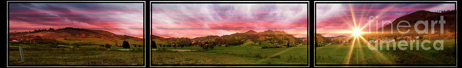 Magnificent Andes Valley Panorama III Triptych Photograph by Al Bourassa