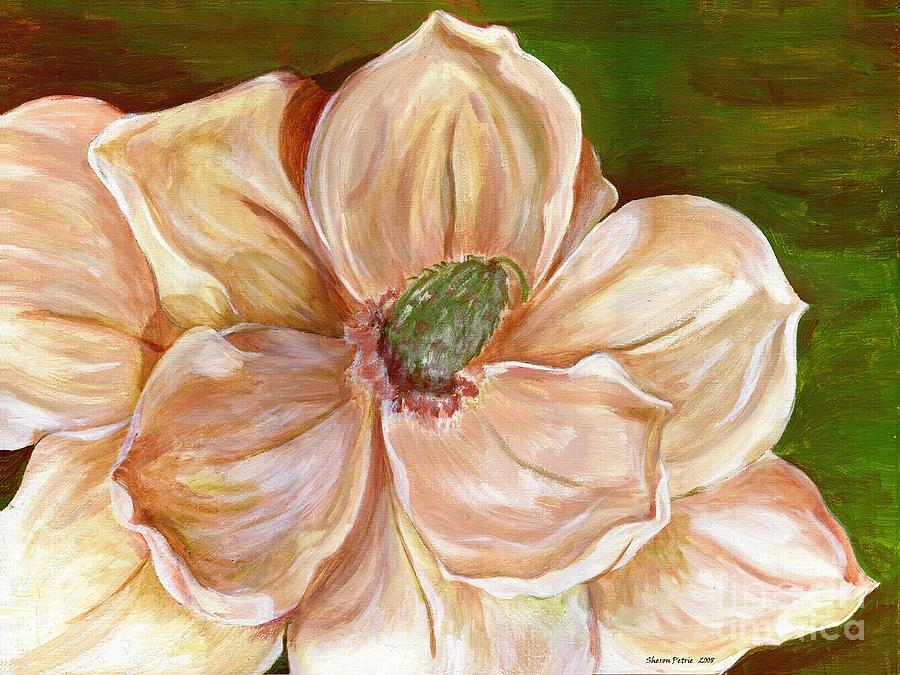 Magnificent Magnolia - 2 Painting by Sheron Petrie