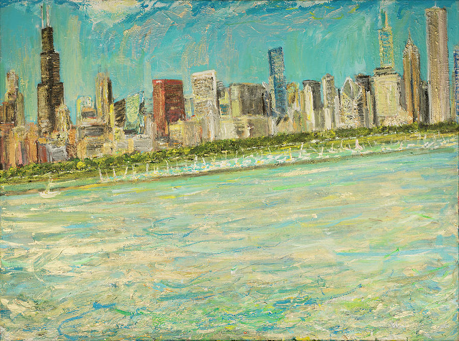  Chicago magnificent mile Painting by Patrick Ginter