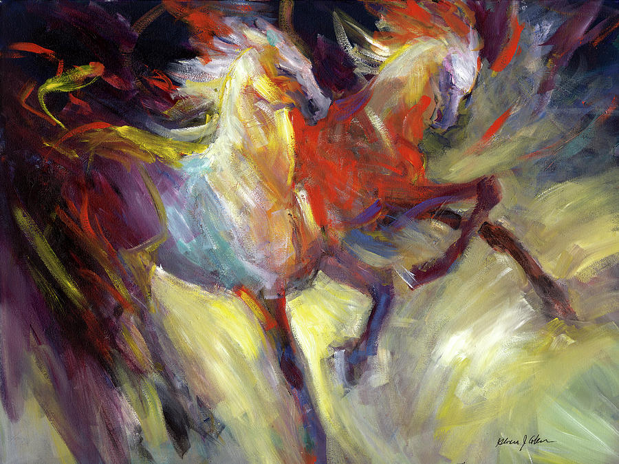 Magnificent Racers Painting by Gloria Coker - Fine Art America