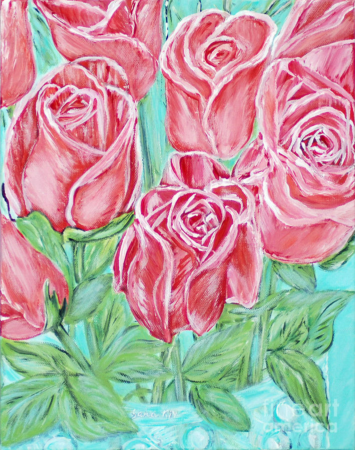 Magnificent Roses. Inspirations collection 2015 Painting by Oksana Semenchenko