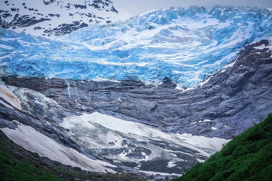  Magnificent Sawyer Glacier at the tip of Tracy Arm Fjord Photograph by Alex Grichenko