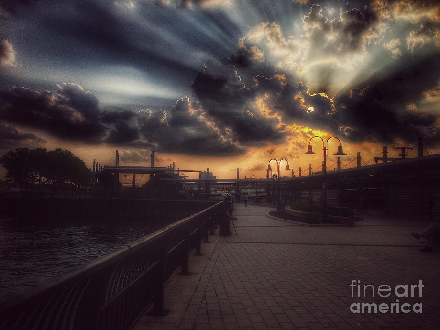 Magnificent Sunset - On the Boardwalk Photograph by Miriam Danar