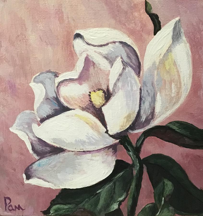 Magnolia Bloom #1 Painting by Pamela Long