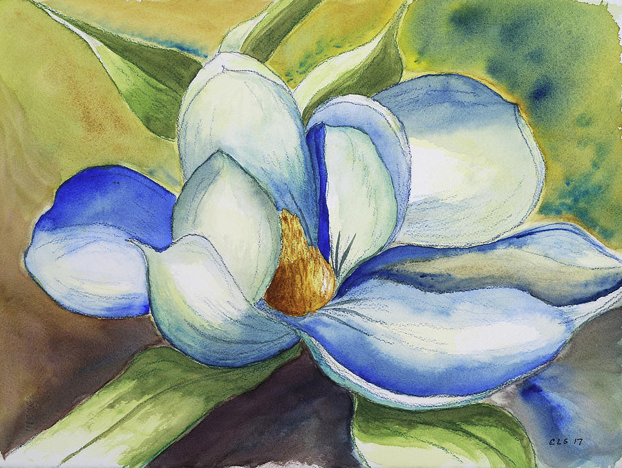 Magnolia Blossom at Dusk Painting by Cynthia Schoeppel