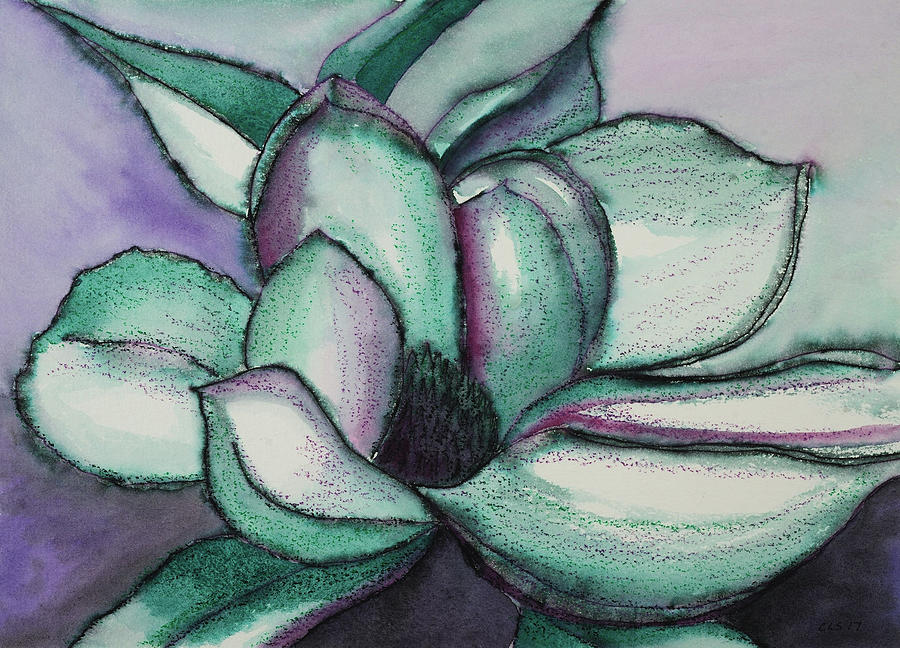 Magnolia Blossom at Midnight Painting by Cynthia Schoeppel