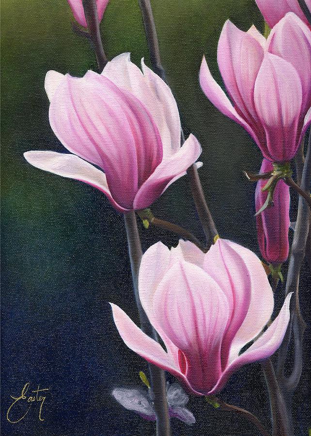 Magnolia Celebration III Painting by Daniela Easter