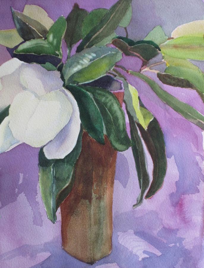 Magnolia Painting by Elizabeth Carr