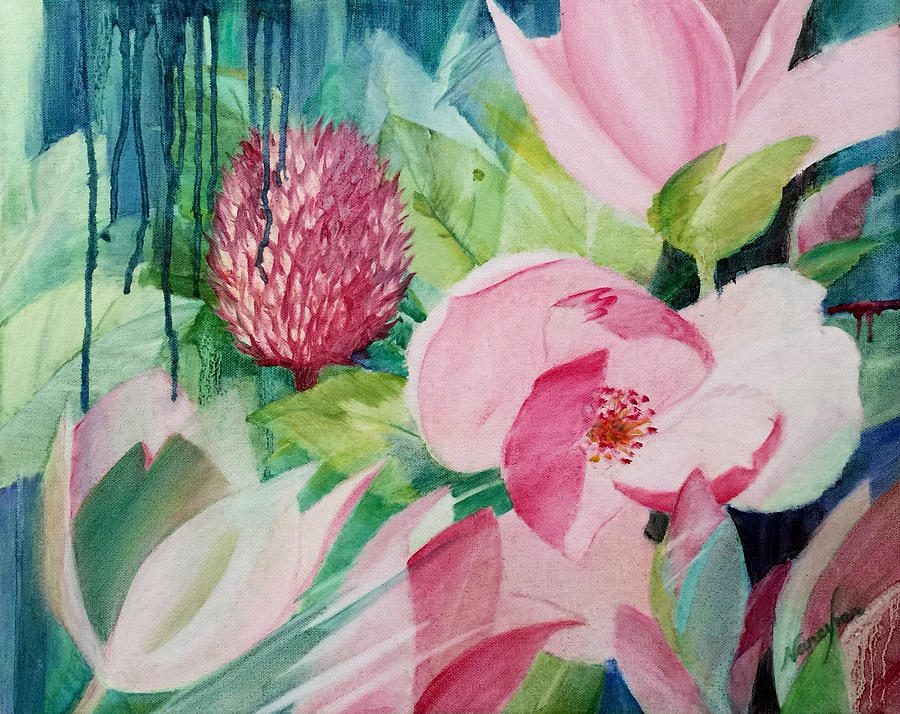 Magnolia II Painting by Nancy Shen - Fine Art America