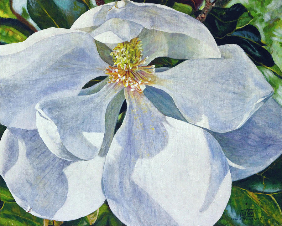 Magnolia Painting by Lisa Tennant