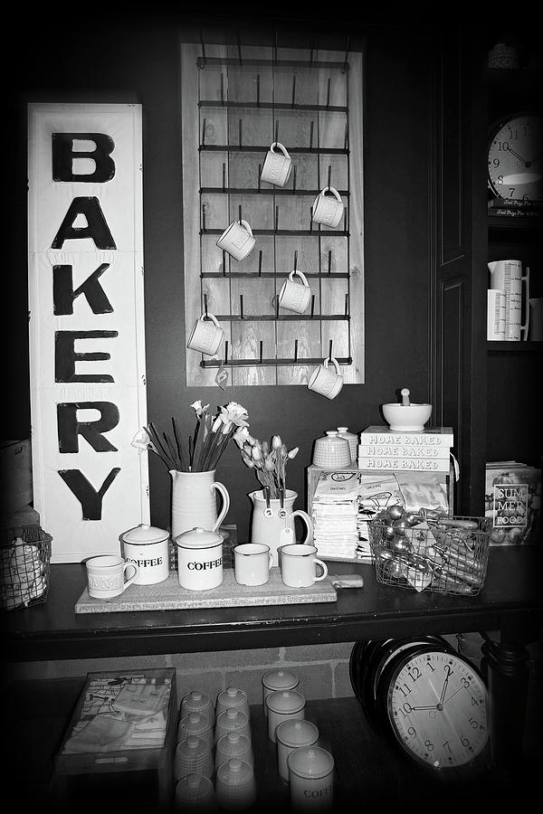 Magnolia Market Bakery Display in Black and White Photograph by Lynn Bauer