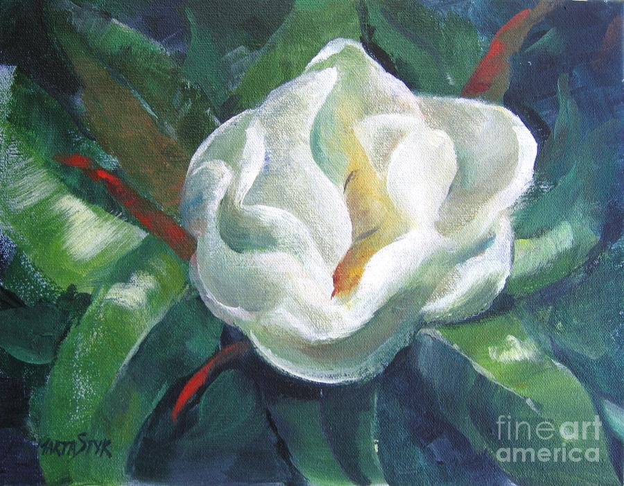 Magnolia Painting by Marta Styk