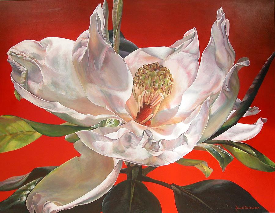 Magnolia Painting by Muriel Dolemieux