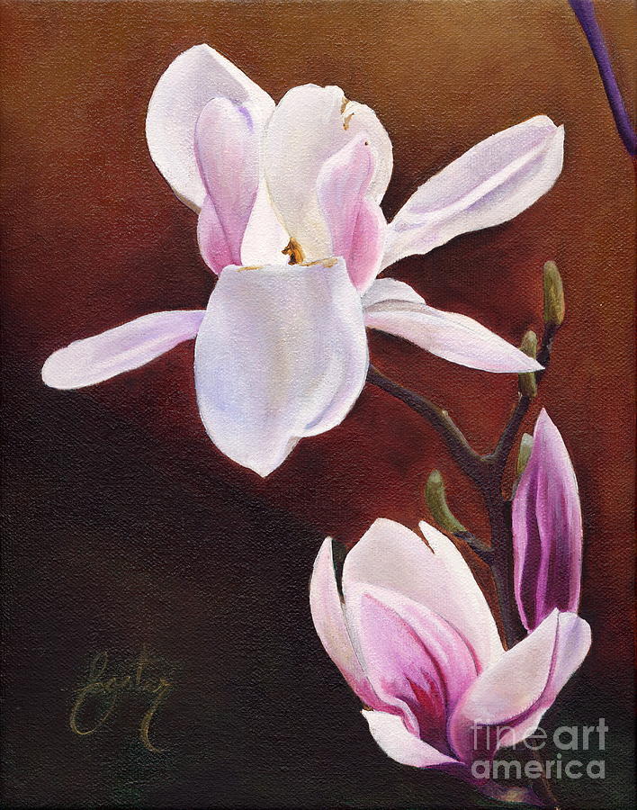 Magnolia Open Petal Painting by Daniela Easter